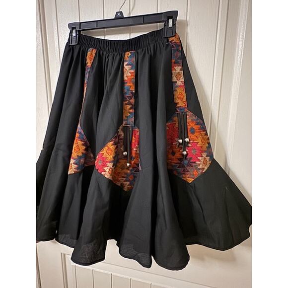 Malco Modes 2 Piece Square Dance Set Rockabella 3 Layer Skirt/ Ruffle Top M - Picture 2 of 5